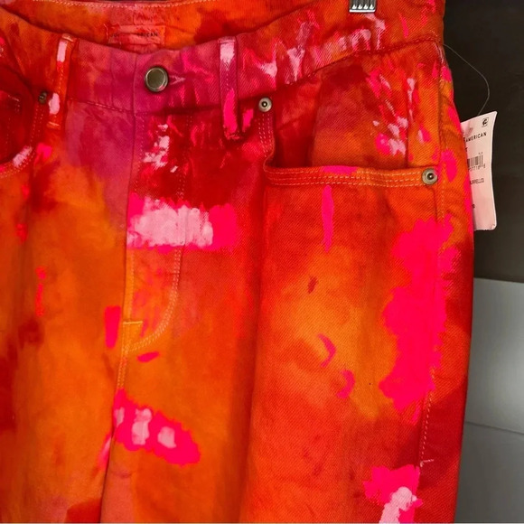 NWT Good American Jeans PRENTIS BURRELL Tie Dye Painted 90’s High Waist Sz 10/30 - Picture 12 of 13